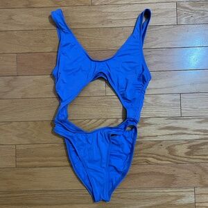 Dippin' Daisy's Blue One-Piece Cutout Cheeky Swimsuit Small